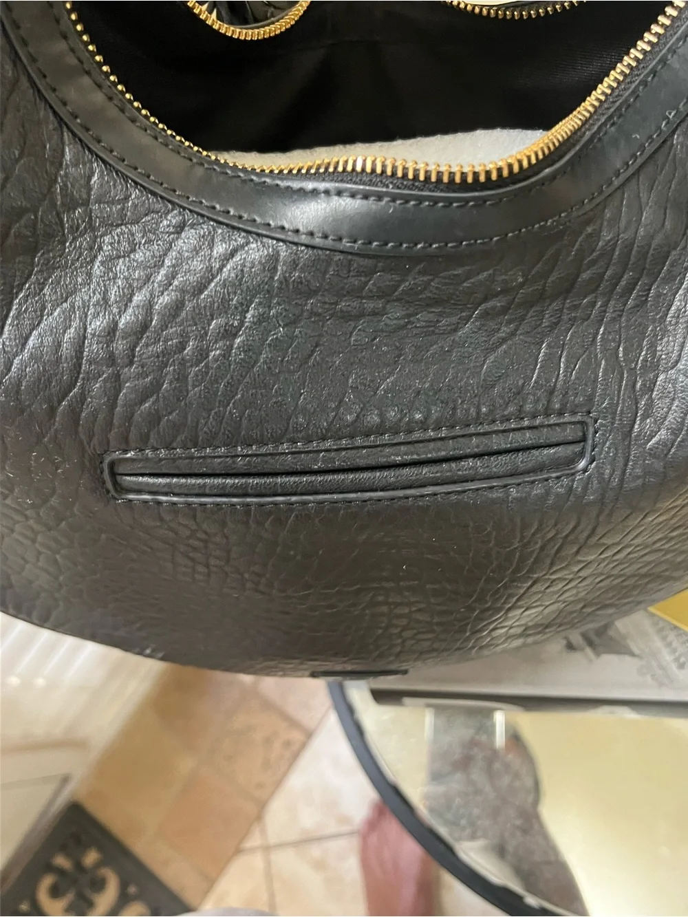 Classic Black Leather Hobo Shoulder Bag - Sleek Everyday Beautiful bag!!!